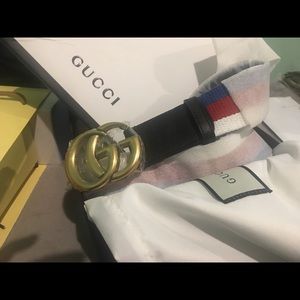 Gucci Fabric Belt Double G’s